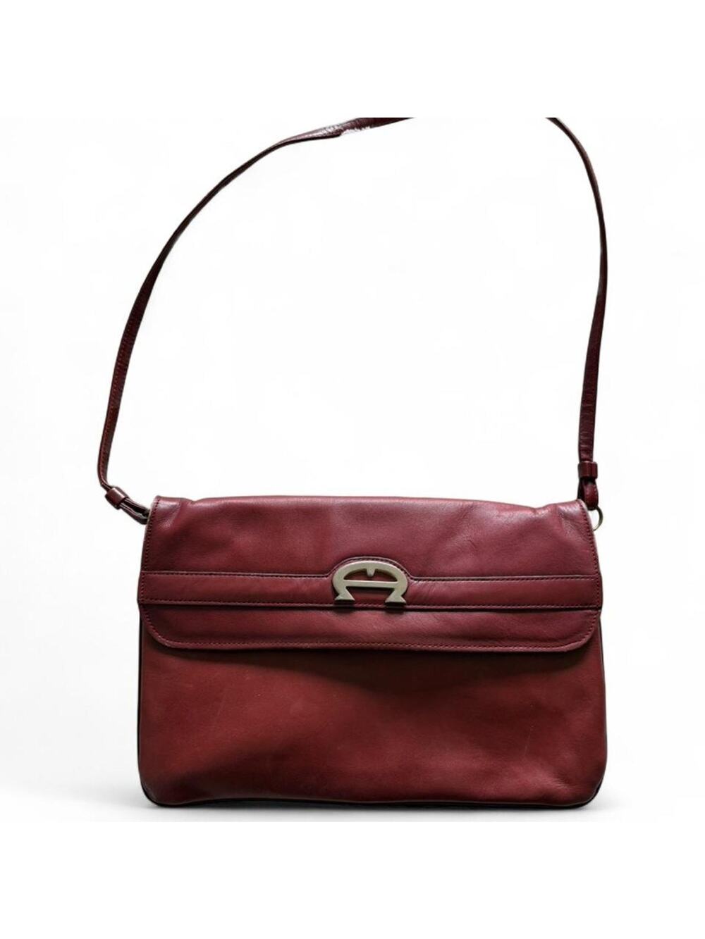 Etienne aigner burgundy vintage leather